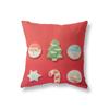 Милый снеговик Рождественская тематика Печатный узор Полиэстер Наволочка для подушки Домашняя Гостиная Диван Декоративная подушка Наволочка