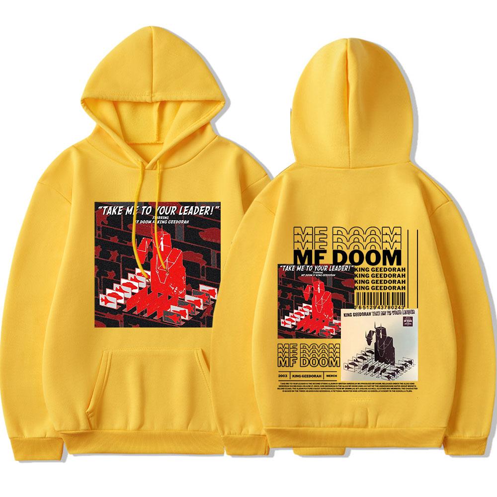 Толстовка с капюшоном Rapper Mf Doom King Geedorah Madlib Madvillain, модная унисекс в стиле хип-хоп, винтажная толстовка большого размера, повседневные толстовки в готическом стиле