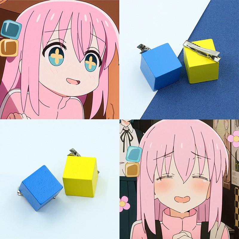 Bocchi The Rock Гото Хитори Косплей Заколка для волос Квадратная Деревянная Головной убор Аниме Подарок