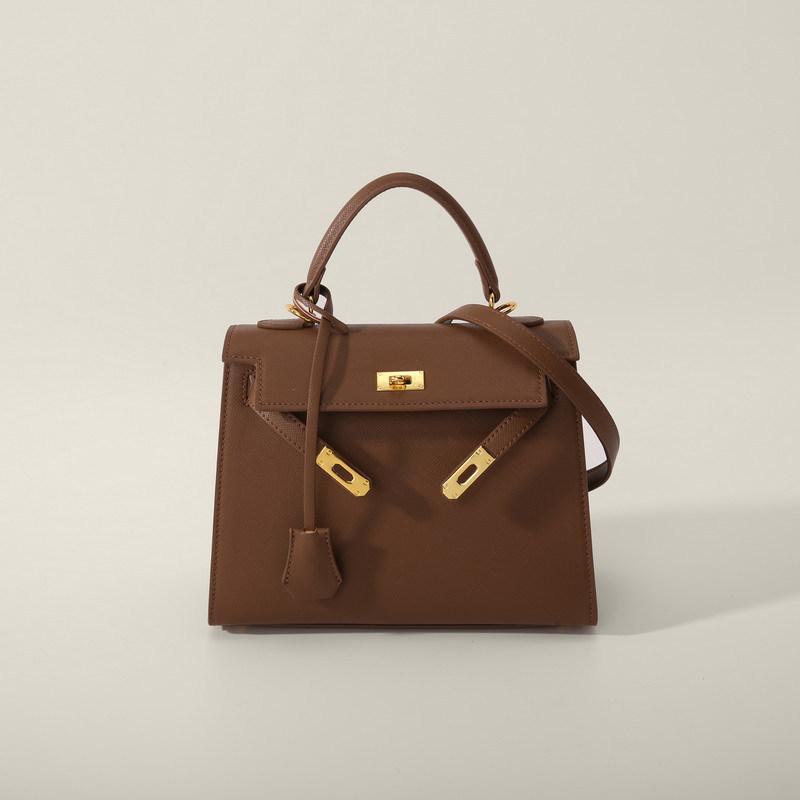 2025 Fashion Kelly 25CM Handmade Crossbody Bag - Трендовая высококачественная сумка на одно плечо
