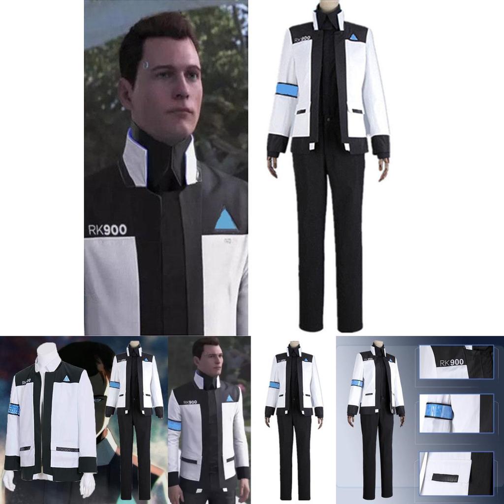 Изысканные куртки-униформы для косплея Detroit Become Human Connor Rk900, полный комплект, изготовленные из приятной для кожи полиэфирной ткани
