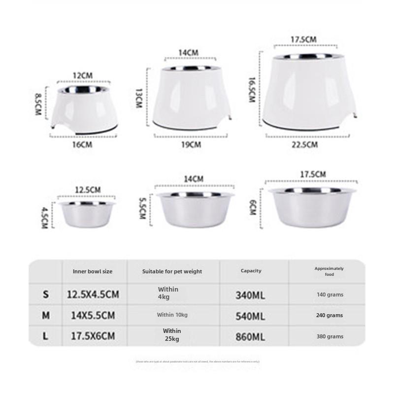 Нескользящая миска из нержавеющей стали для собак и кошек - приподнятый дизайн