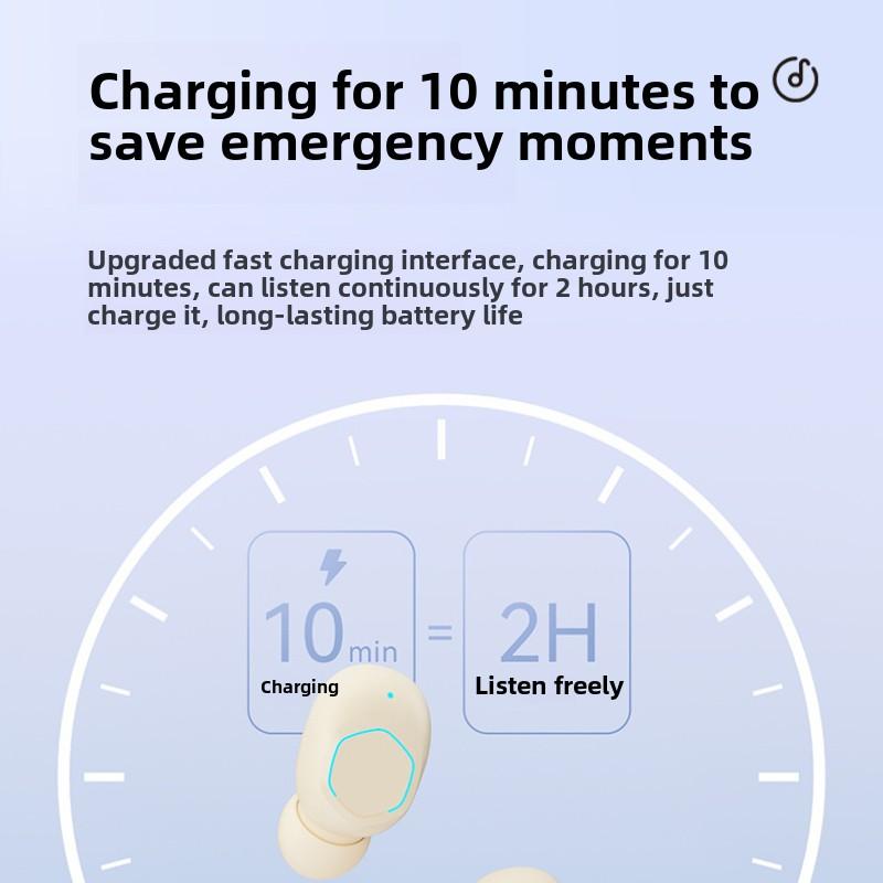 Новая беспроводная Bluetooth-гарнитура с наушниками-вкладышами 5.3 с прозрачным цифровым дисплеем, шумоподавлением и длительным сроком службы батареи