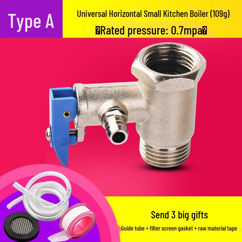 Pressure Relief & Reducing Check Valve for Small Kitchen Boiler Electric Water Heater