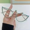 New In Metal Frame Vintage Anti Blue Light Cat Eye Glasses Women Luxury Brand Designer Popular Myopia Prescription Optical Frame
