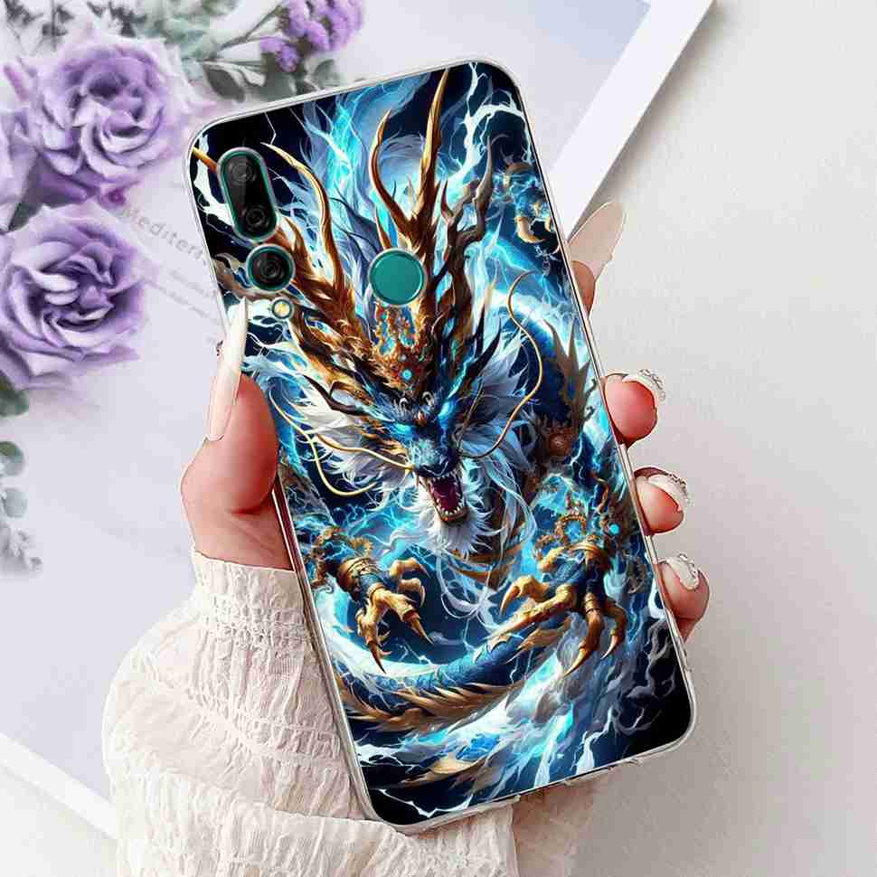 For Huawei Y9 Prime 2019 6.59" Case Soft Silicone Fashion Flowers TPU Cover For Huawei y9 Prime 2019 STK-L21 Bumper Shell Coque