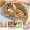 Frog Bear Rabbit Plush Pencil Bag Stuffed Frog Plush Pencil Case Stationary Organzier