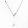 Fenny 18K PVD Plated No Fade Fashion Zirconia Snake Bone Blade Chain Adjustment Y Necklace for Women Stainless Steel