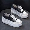 Small Canvas Shoes Women's Spring 2025 New Versatile Breathable Muffin Thick Sole Heightening Women's Shoes Casual Board Shoes