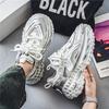 Platform Men's Shoes Summer New Mesh Breathable Sports Casual Shoes Non-slip Heightening Student Personality Dad Shoes Trendy Shoes