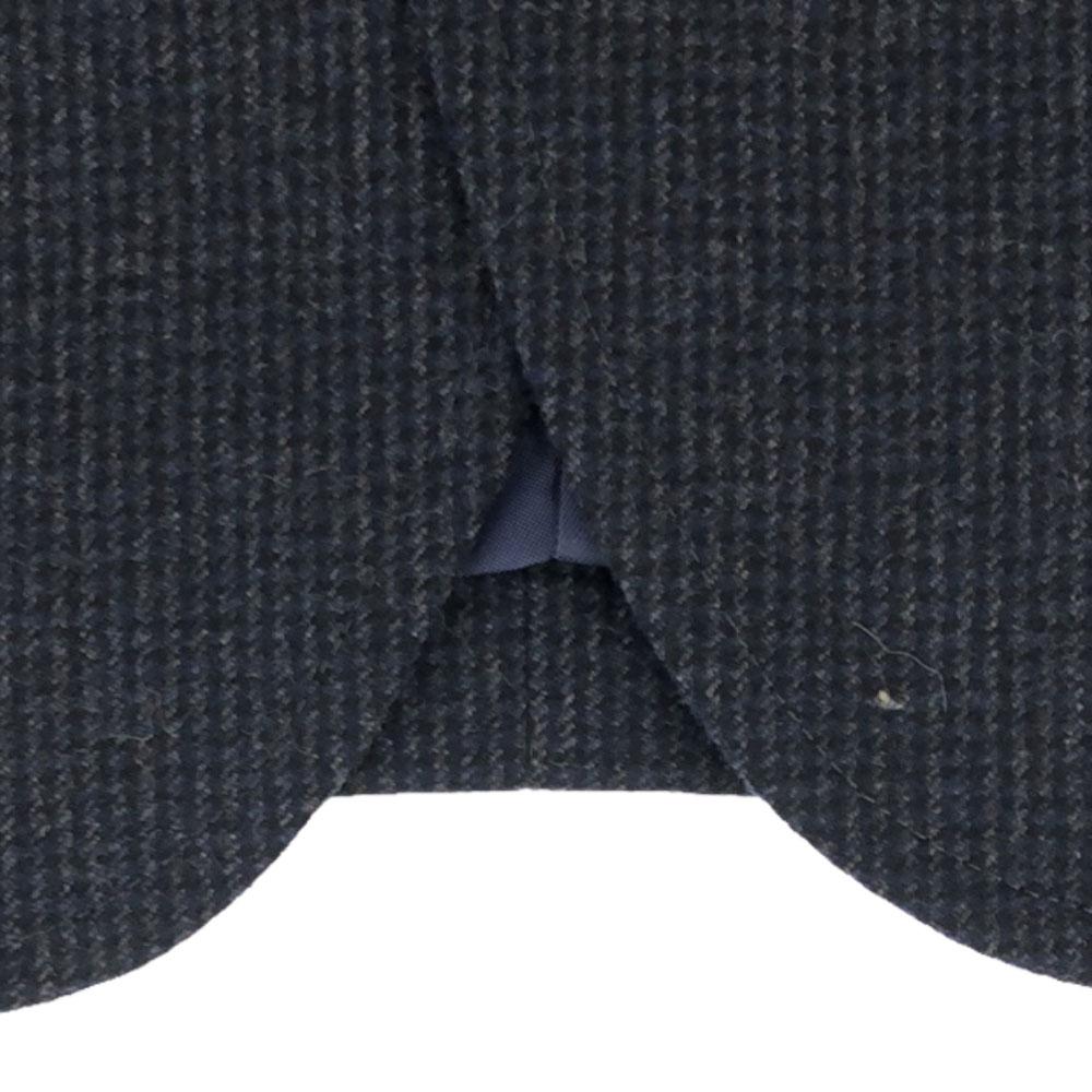 Дербанская шерсть Клетчатый пиджак 42 Темно-синий x серый На подкладке Мужской Б/У