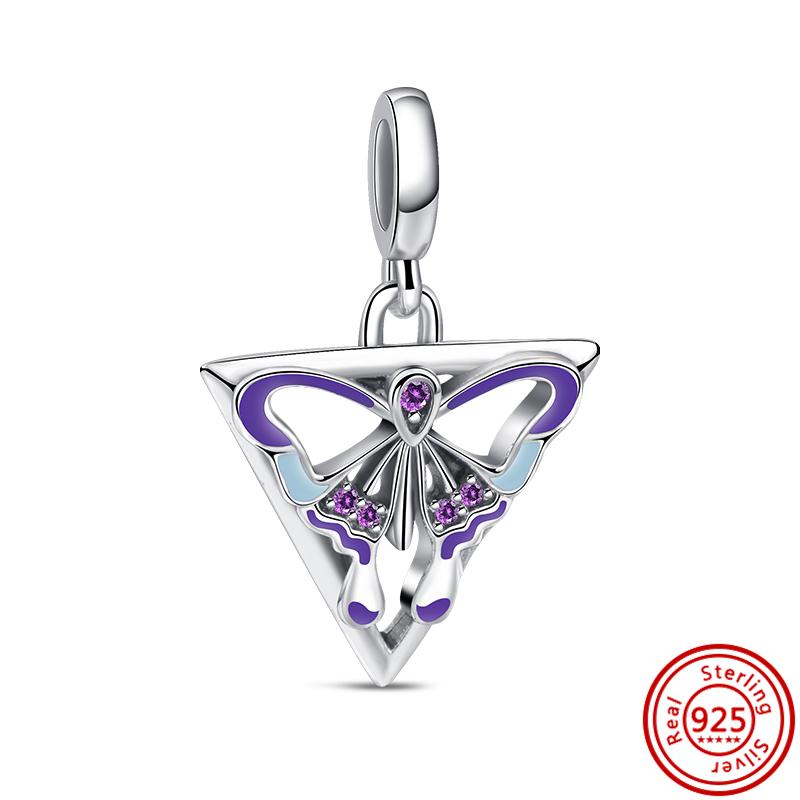 Новые серьги Me из стерлингового серебра 925 пробы с круглыми соединительными звеньями, подвесками в виде бабочки, подходят для оригинального браслета ME, сделай сам, ювелирный подарок