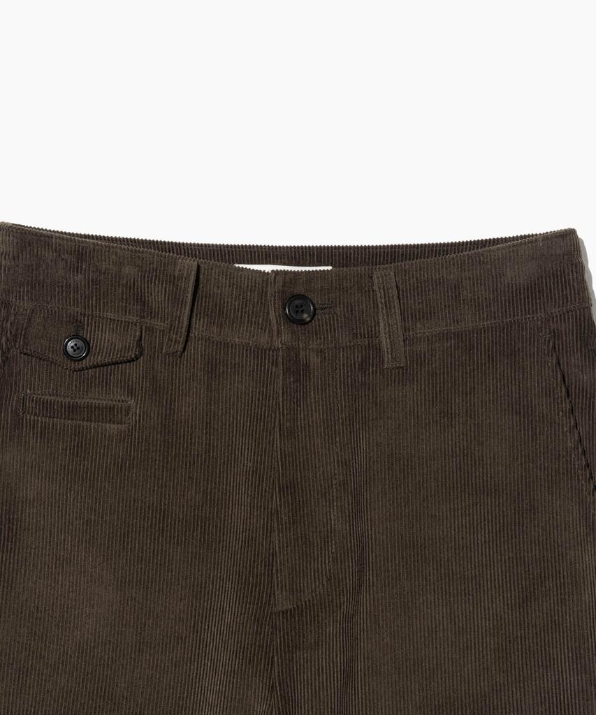TTUDEMENT Corduroy Roll Up Pants Brown