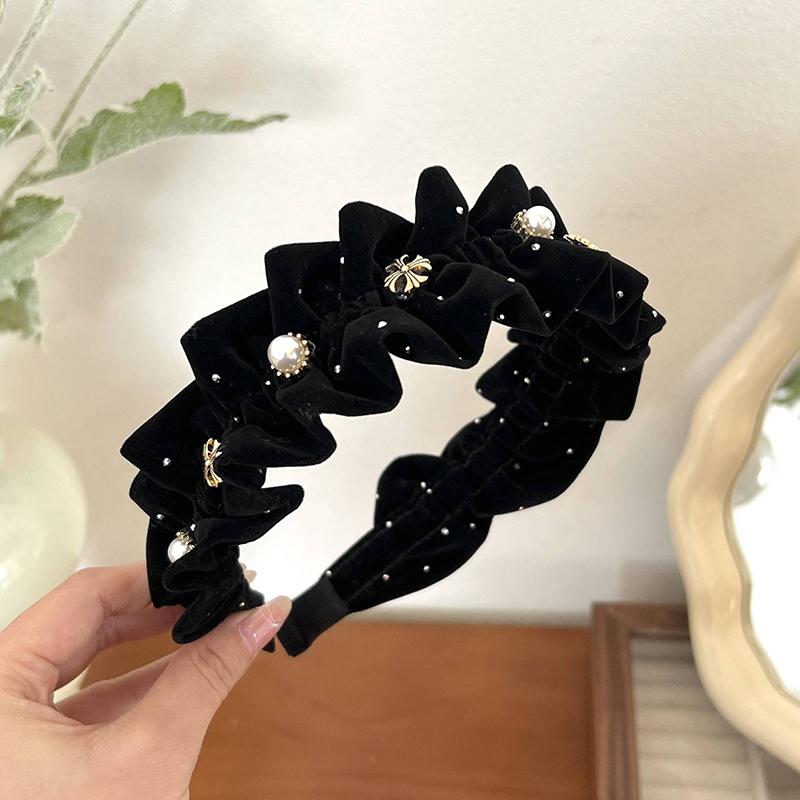 Плиссированные тканевые повязки для волос в виде бабочек для женщин, элегантные французские повязки для волос, аксессуары для волос