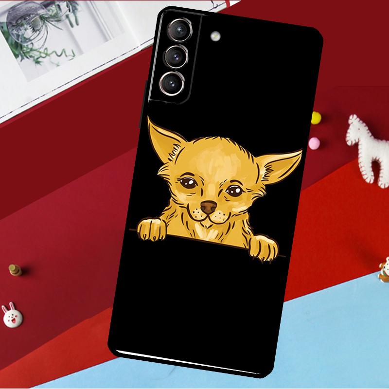 Мультяшная собака чихуахуа Чехол Для Samsung Galaxy S26 S25 S24 S21 S22 S20 Ultra S9 S10 Plus S23 FE S25 FE Чехол для телефона