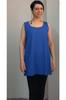 Women's Style Big Size T-Shirt Civit Blue Thick Strap Combed Cotton T-Shirt