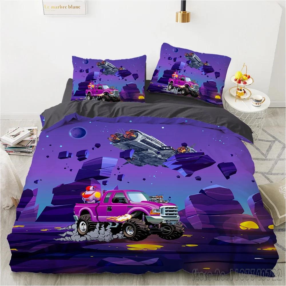 Cartoon Fast Speed Car King  Duvet Cover Set HD Comforter Cover for Kids Bedding Sets Bedclothes Bedroom Decor