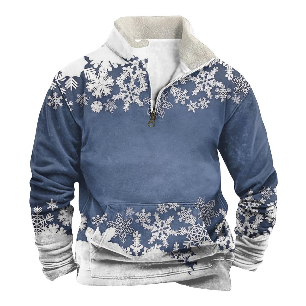 Spring And Men's Standing Collar Sweatshirt Is Outdoor Casual Sweaters Tops