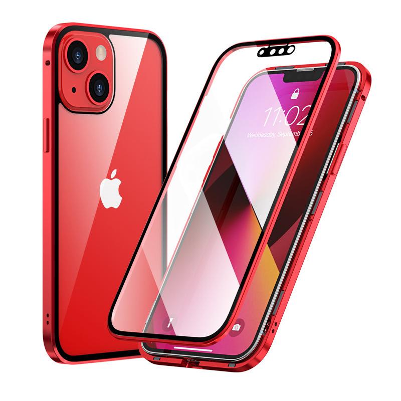 Подходит для iPhone11promax противоударный высокая четкость двусторонний Apple Магнитный металлический корпус стекло прозрачный всесторонний
