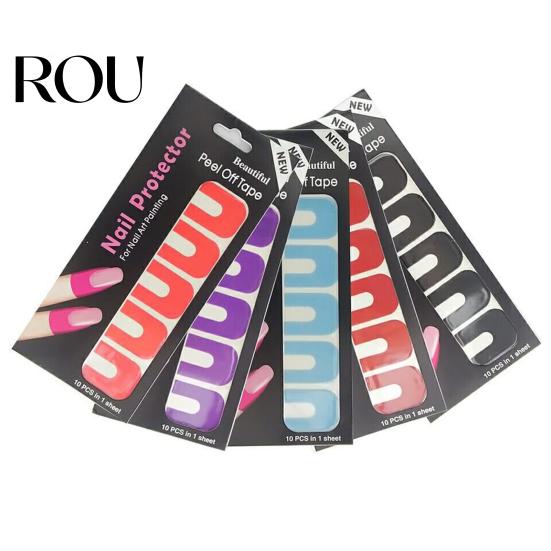 Nail Peel Off Tape U-shape Spill Proof Manicure Protector Accessories Disposable Polish for Women U-Shape
