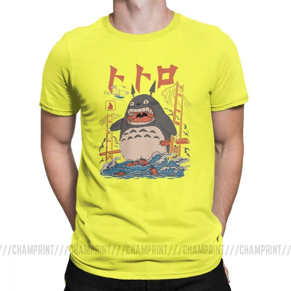 Novelty The Neighbor S Totoro Attack T Shirts Men Crewneck Cotton T Shirts Short Sleeve Tee