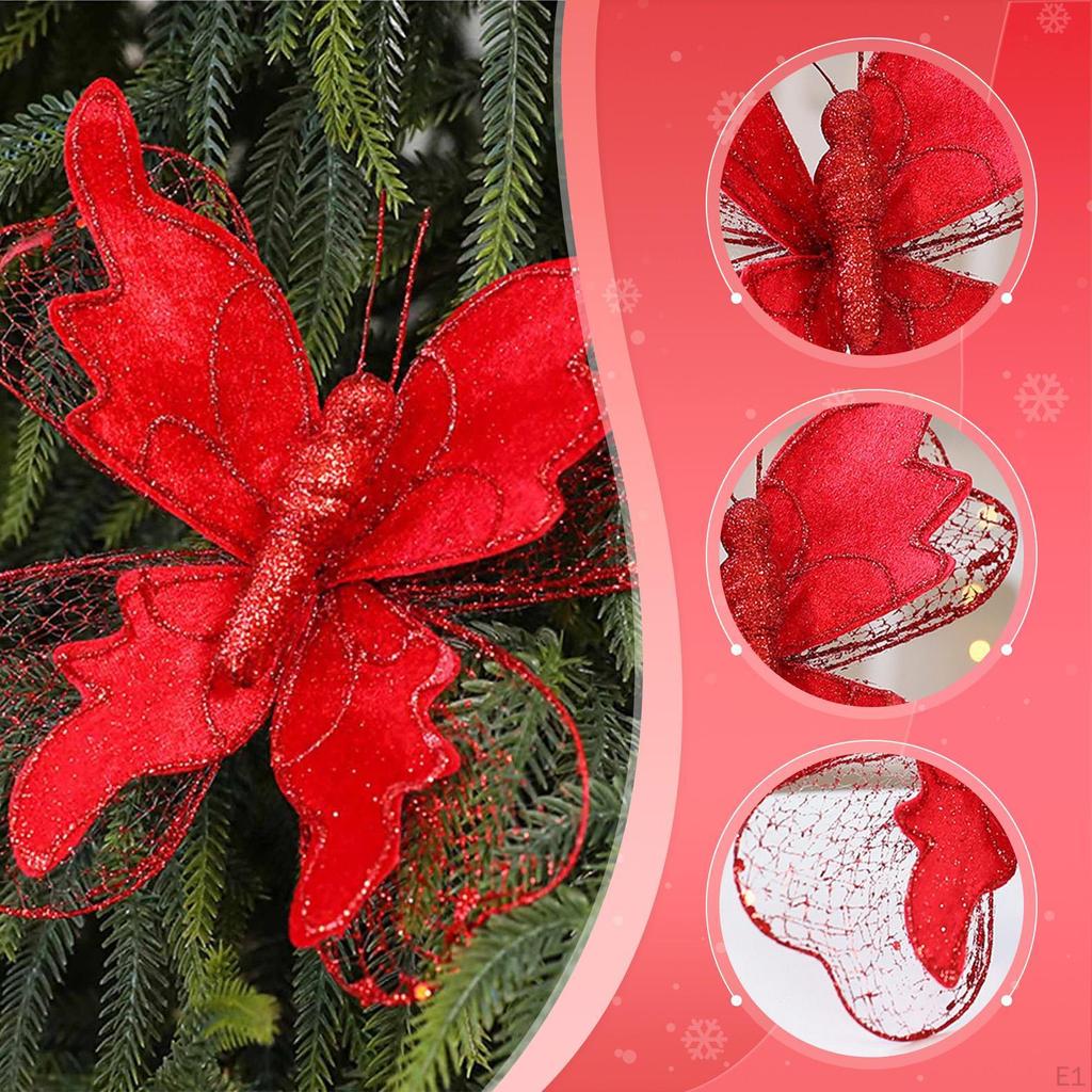 Искусственный фон с бабочками Рождественская елка Подвесное украшение Ремесло Декор Украшение для дома День рождения