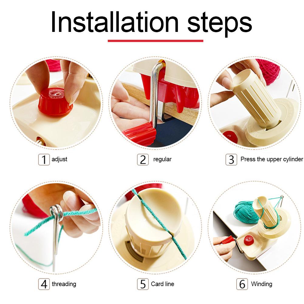 Портативная намоточная машина Портативная намоточная машина для пряжи для вязания Клубки ниток Волокна шерсти Шнуры Моток кабеля Ручная намоточная машина