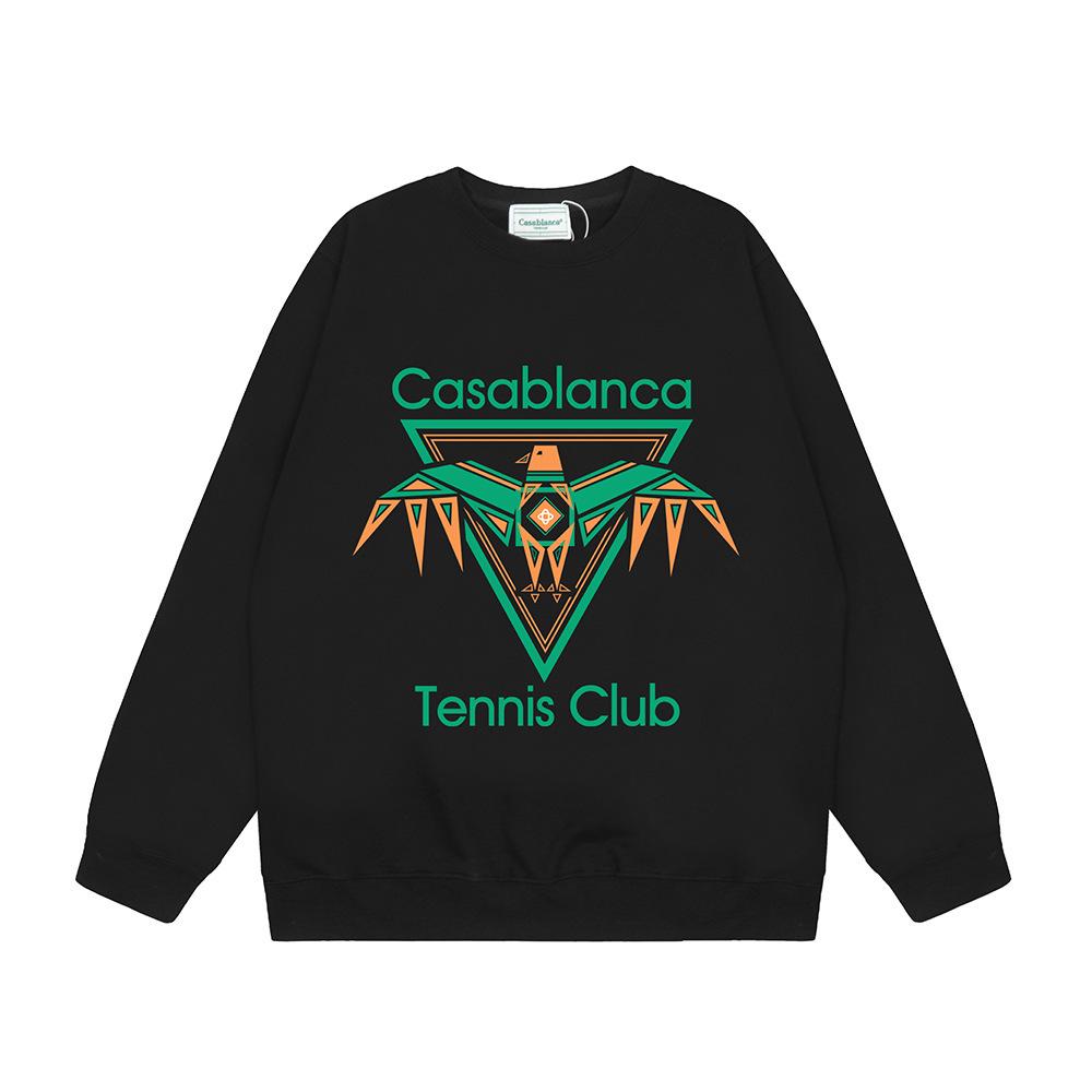 Трендовый международный бренд Casablanca Casablanca letter painted print мужской и женский свитшот с круглым вырезом 380г