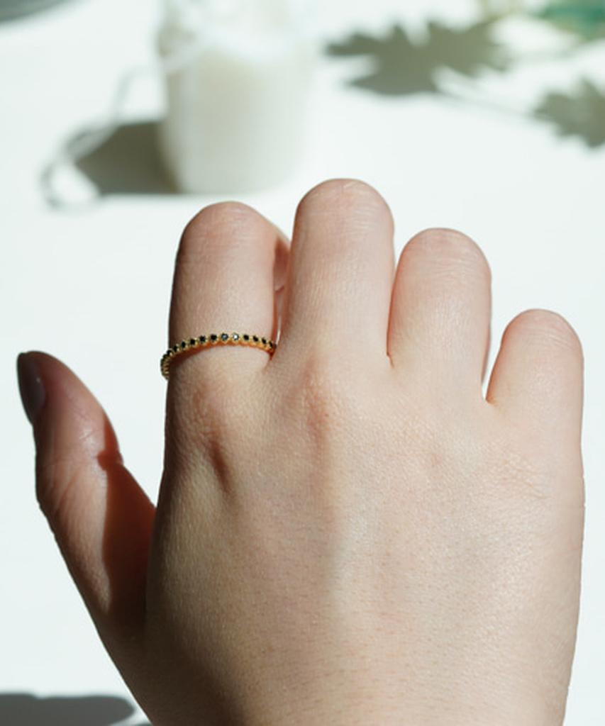 Серебряное кольцо для колена Alleun 925 пробы, многослойное, с черным кубическим цирконием, на большой палец