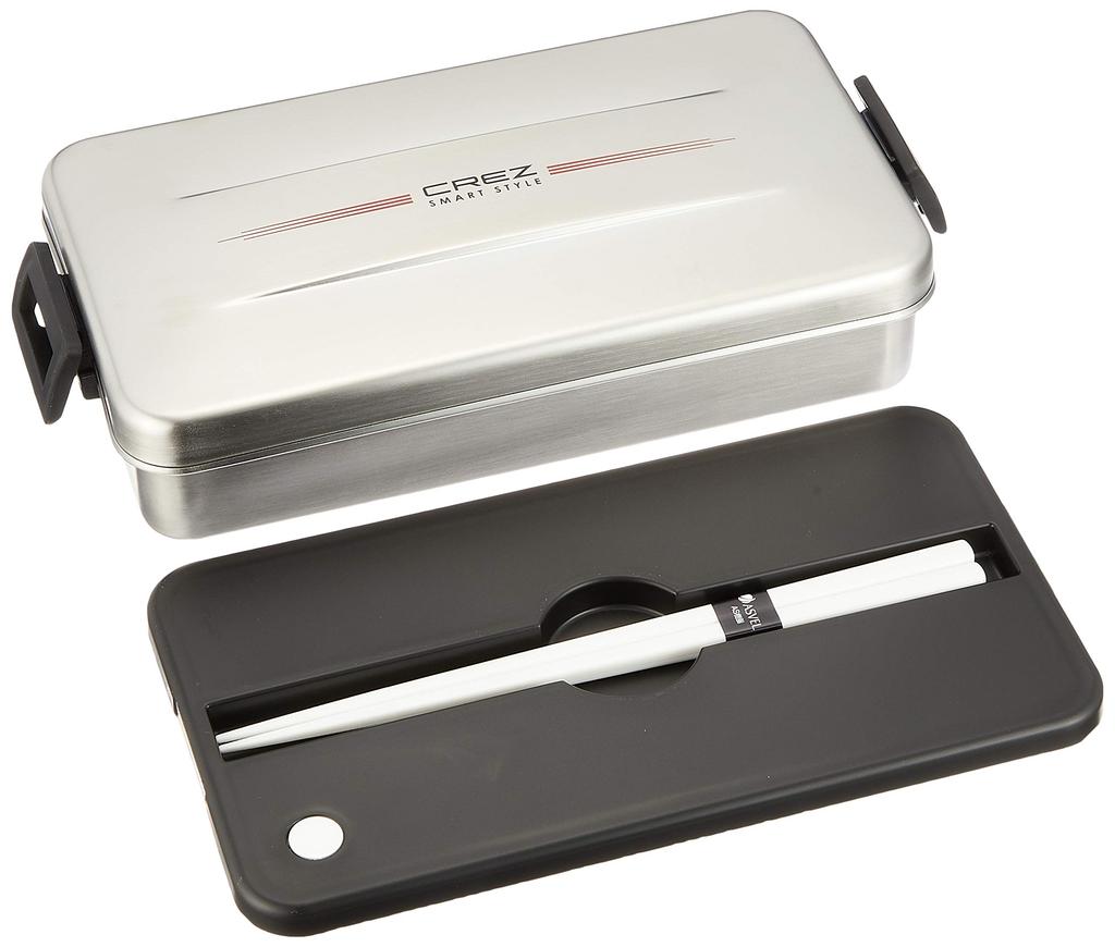 Asbel Bento Box 1 Tier 800mL Krez SS-800L With Bag Stainless Steel 3609