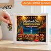 Aerospace Highland Cow Figurines Summer Vacation Advent Calendar 2026, 24 Days Mini Cattle Camping Theme Collectible Toys Countdown with LED