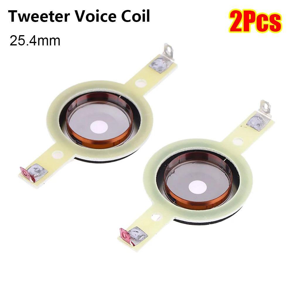2Pcs Round Shape Speaker Treble Coil for Speaker Treble Horn Audio Equipment Maintenance Repair