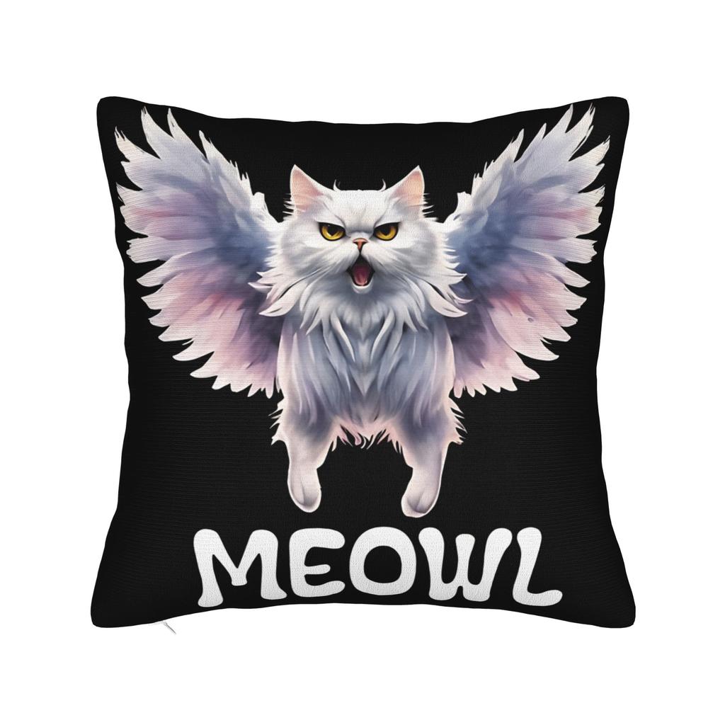 Наволочка Meowl Забавная Милая Кошка Сова Винтажная Наволочка Для Гостиной Наволочки На Подушки Для Стульев