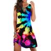 Plus Size Summer Women's Dress Mid Waist Temperament Commuter Flat Bottom Halter Printed Midi Dress Half Bodycon Dresses