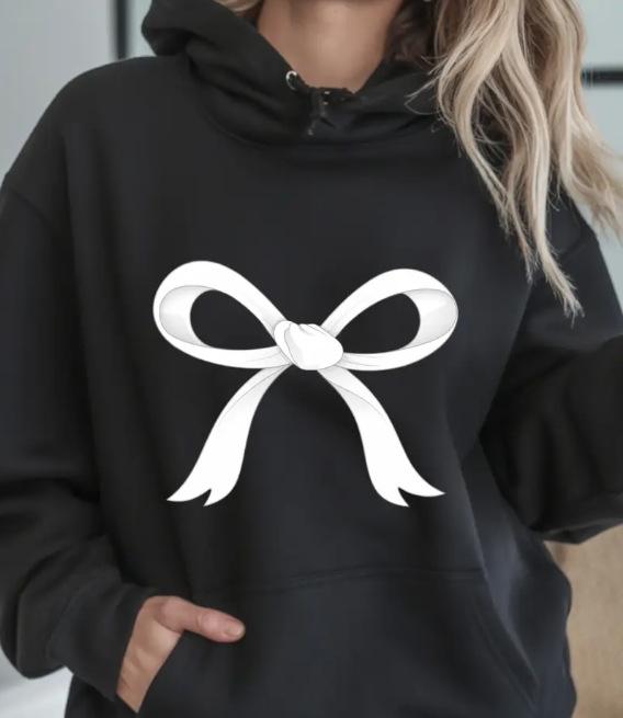 2025 European and American Style Long-sleeve Hoodie with Bow Knot for Autumn/Winter