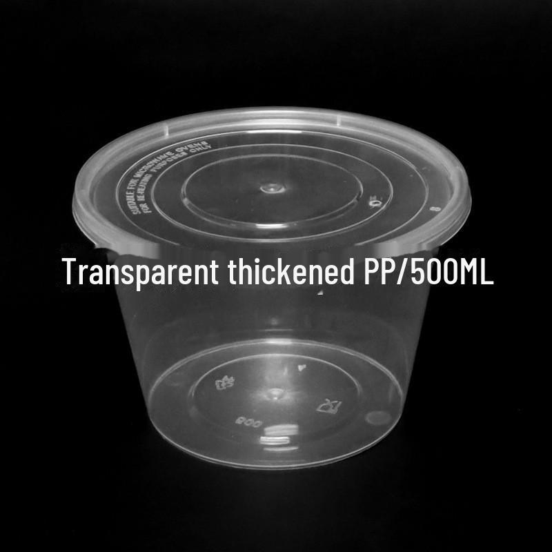 Одноразовая пластиковая миска с крышкой для пищевых продуктов — прямоугольный ланч-бокс и толстая прозрачная круглая суповая миска, бесплатная доставка