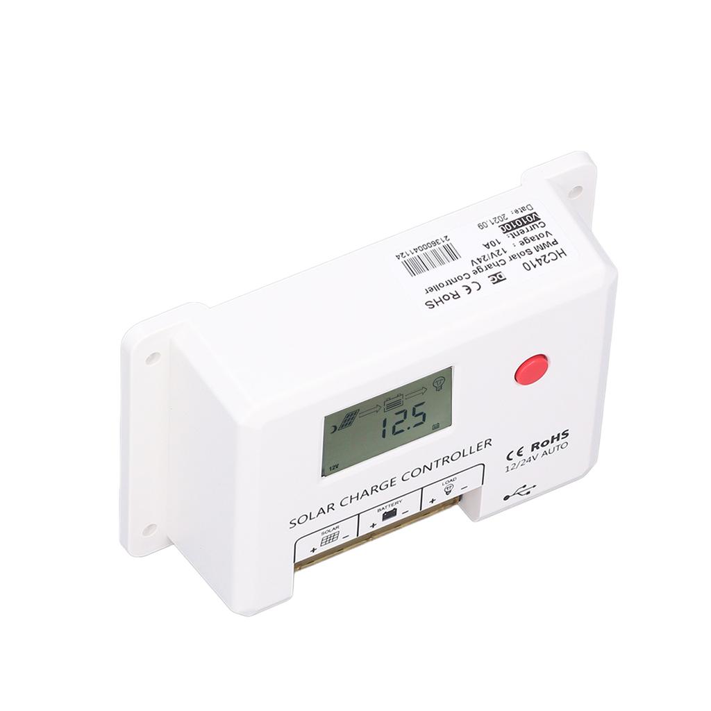 ШИМ Контроллер заряда солнечной батареи 10А Защита IP32 ЖК-дисплей Автоматическое распознавание 12В/24В Для автодомов Ba