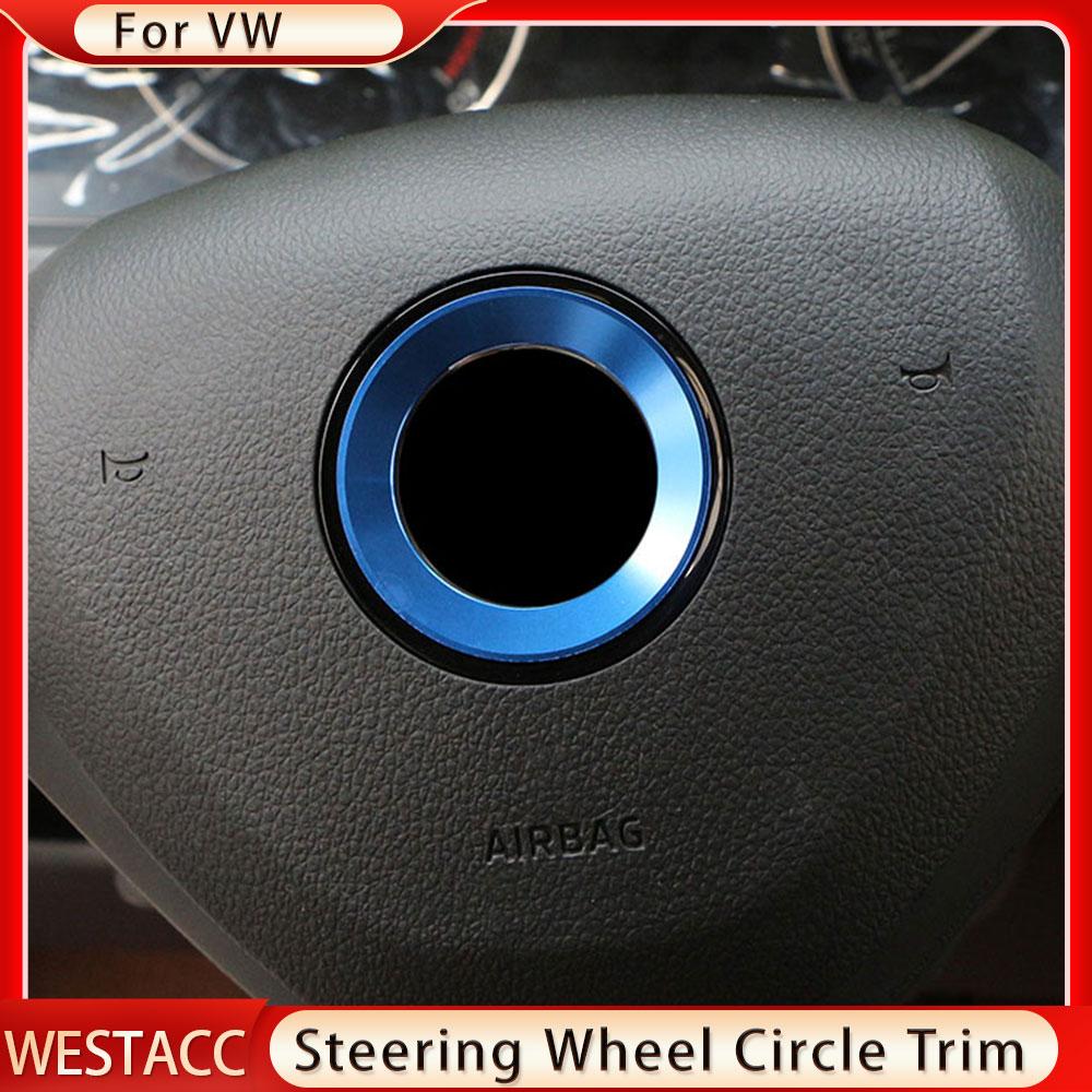 Автомобильный руль с центральной круговой накладкой для VW Golf 6 7 Polo Tiguan Passat B6 B7 Touran Scirocco Beetle Jetta MK5 MK6 Caddy