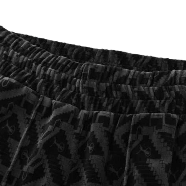 Puma X Squid Game Collaboration T7 Lace-Up Casual Straight-Leg Knit Sports Pants Women Pants Black 627433-01