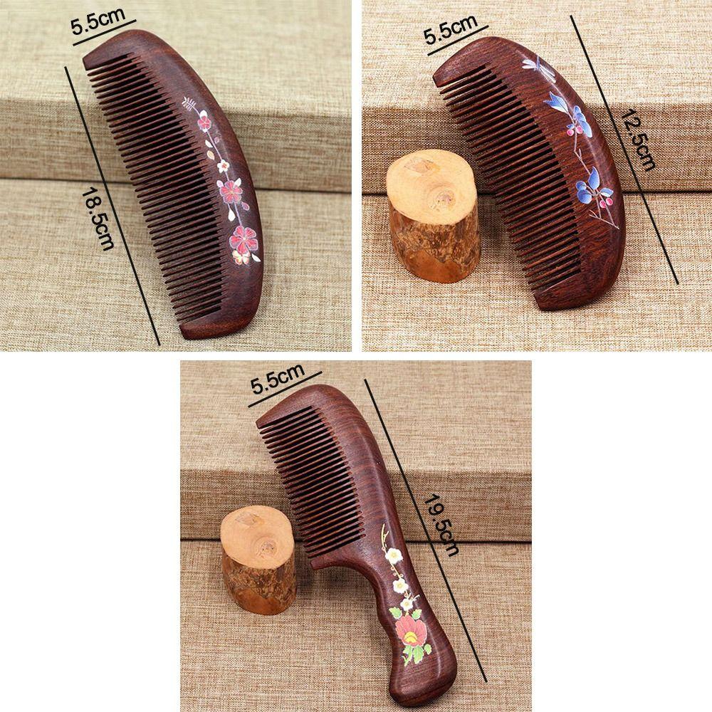 Массаж головы, расческа для волос, нежная расческа из сандалового дерева, расческа для бороды, инструмент для ухода за волосами, аксессуары для красоты