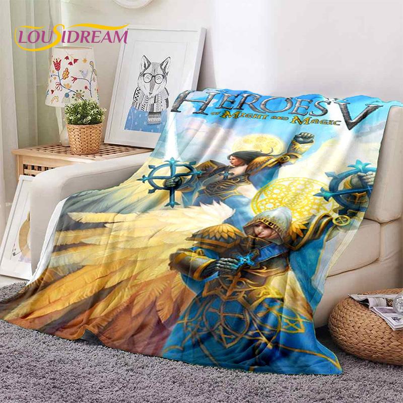 HD Heroes of Might and Magic Retro Game Soft Flannel Blanket,Throw Blanket Comfortable Blanket for Picnic Beds Sofa Home Bedroom