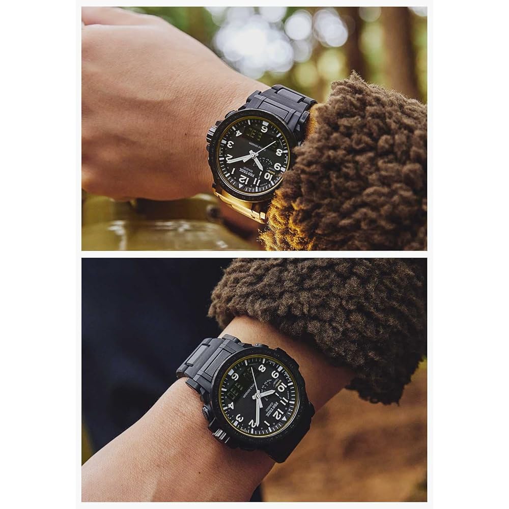 Casio Pro Trek PRW-51FC-1JF Men's Solar Radio Watch Black Biomass Plastic