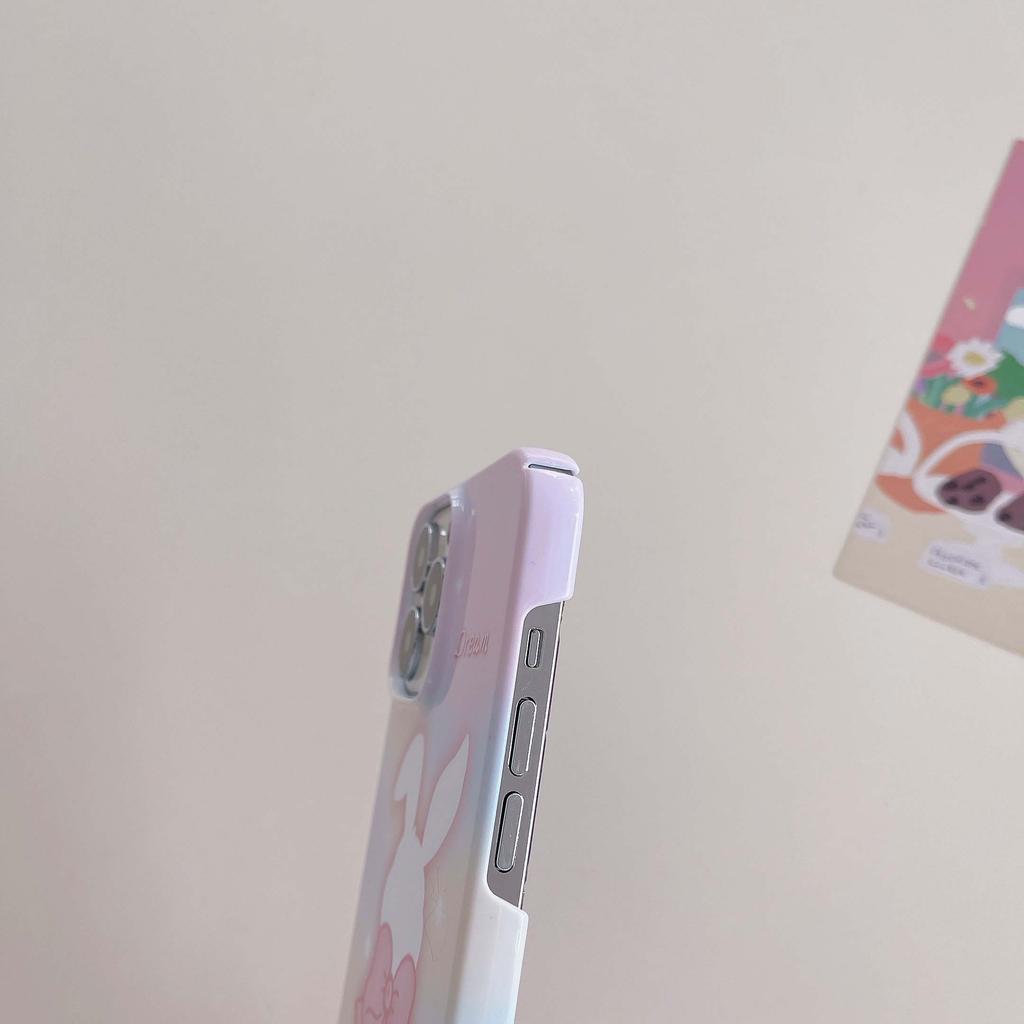 Pc Hard Shockproof Cute Rabbit Bunny Phone Case For Iphone 11 12 Promax 13 14 Pro Max Ins Happy Fundas Shell Capa