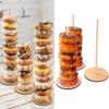 Wooden Doughnut Rack Party Ornament Candy Cart Birthday Party Decorates Baby Shower Festival Party Supplies