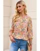 Azura Exchange Блузка с пышными рукавами и цветочным принтом