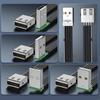 Супертонкий гибкий USB 2.0 A Папа на Маму Угловой 90 градусов Удлинительный кабель для зарядки и передачи данных USB папа на маму вправо/влево/вниз/вверх