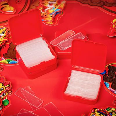 3 коробки 60 шт./коробка двухсторонней ленты каждая легко отклеивающаяся прозрачная клейкая прямоугольная наклейка прочная водонепроницаемая клейкая лента