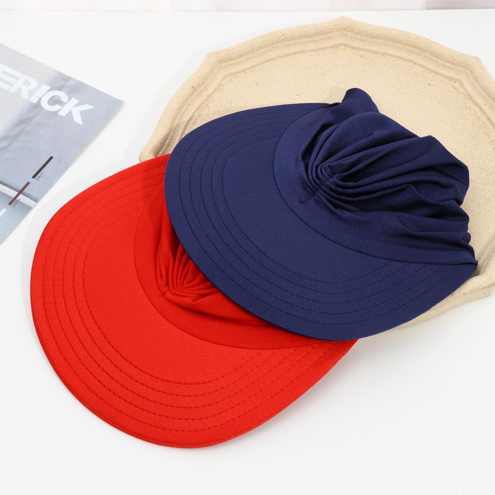 Женская эластичная анти-ультрафиолетовая солнцезащитная шляпа с открытыми полями и большими очками для спорта