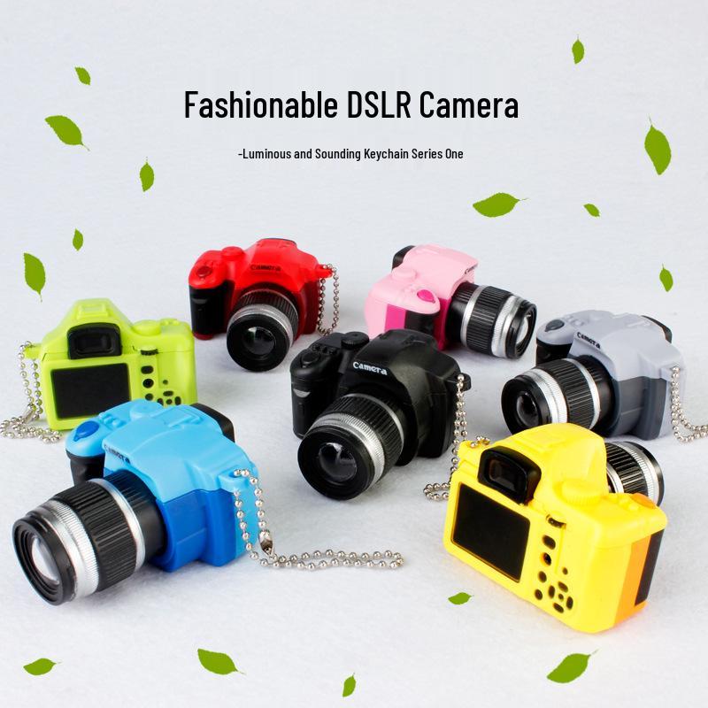 Креативный брелок для ключей в виде DSLR-камеры со светодиодной подсветкой и звуком - Подвеска-украшение для чехла телефона