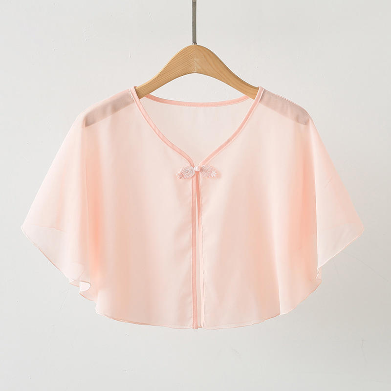 Spring Chiffon Short Outer Wear Sunscreen Shawl Women Sun Clothing Summer Sun Protection Air-Conditioning Cloak Lace Thin Scarf